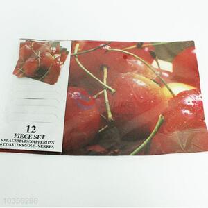 6+6 Set Fruit Printed Table Placemat