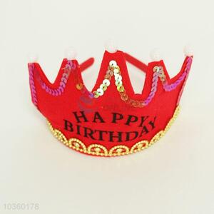 High quality red and yellow party plastic crown