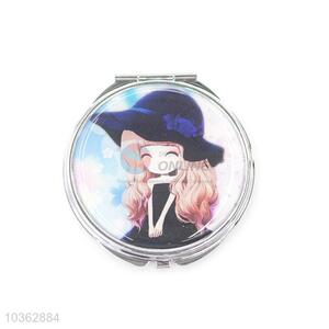 Wholesale Pretty Girl Pattern Pocket Cosmetic Mirror