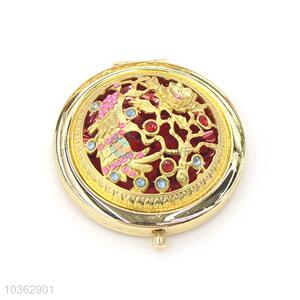 Portable Fashion Round Pocket Mirror Ladies Makeup Mirror