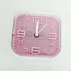 Square plastic pink clock for sale