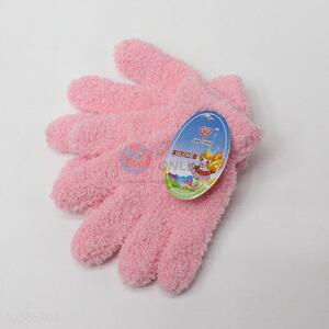 Cool factory price pink knitted gloves