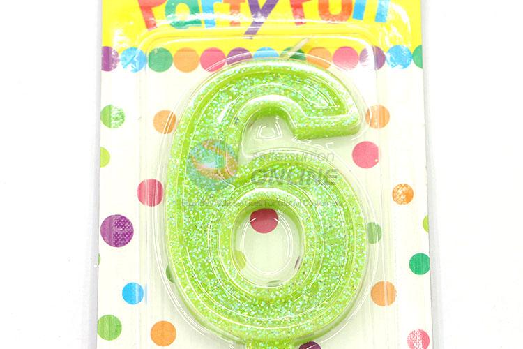 Competitive Price Numeral Candle/Number 6 Birthday Candle for Sale