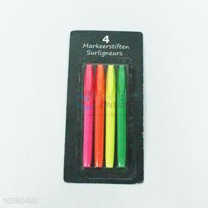 Cheap Price 4pc Stationery Highlighter Pen, Fluorescent Marker