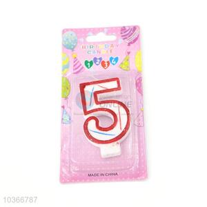 Ornamental Numeral Candles/Number 5 Birthday Candle for Sale