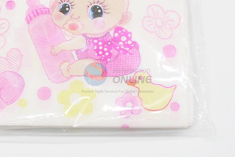 Factory price 20pcs baby pattern napkins