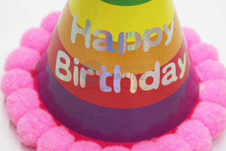 Cheap high sales fashion colorful birthday use hat