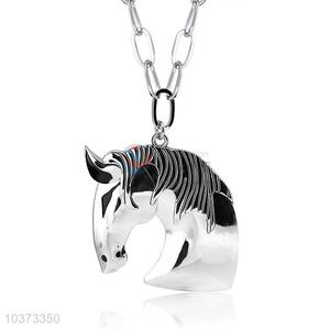 Horse Head Pendant Punk Zinc Alloy jewellery Necklace