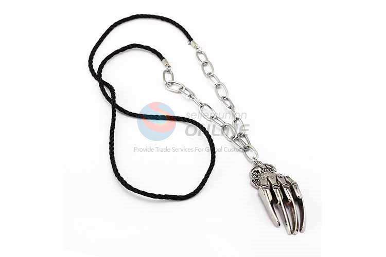 Hand Bone Pendant Punk Zinc Alloy Jewellery Necklace