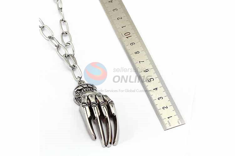 Hand Bone Pendant Punk Zinc Alloy Jewellery Necklace