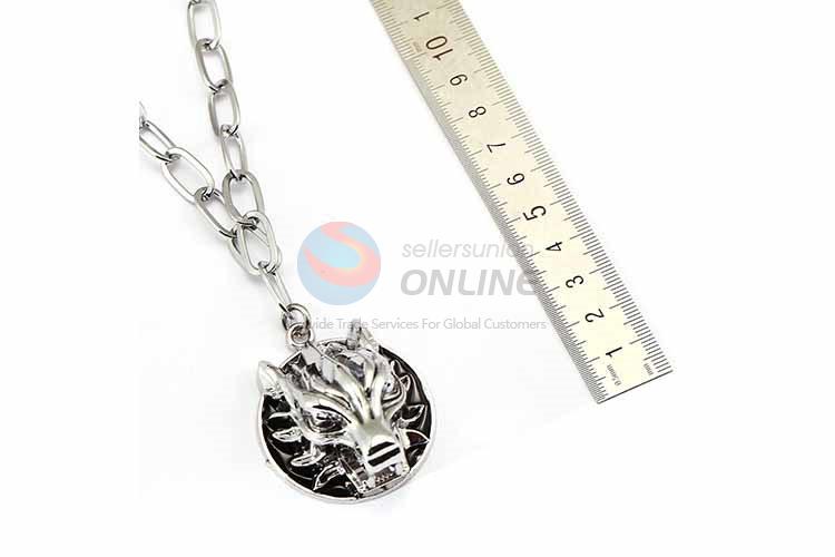 Wolf Pendant Punk Zinc Alloy Jewellery Necklace