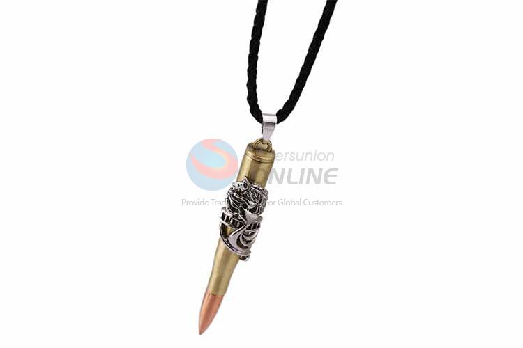 Bullet Shaped Punk Zinc Alloy Jewellery Necklace