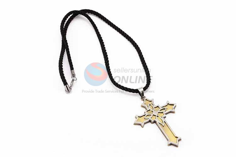 Cross Pendant Punk Zinc Alloy Jewellery Necklace