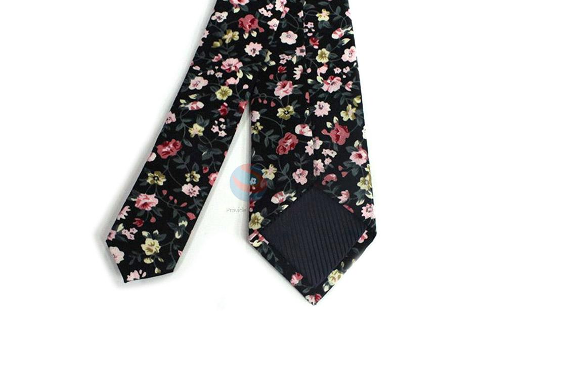 Factory wholesale flower printed necktie for gentlemen