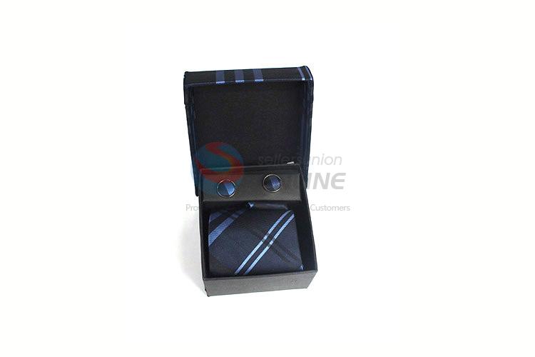 Recent design popular printed necktie+cufflink