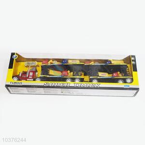 China Factory Friction Drag Head Truck Toys with Cars