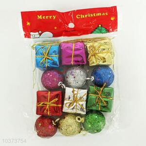 12PC Christmas Pendant Plastic Festival Decorations