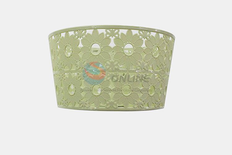 Factory supply popular plastic flower carved storage basket