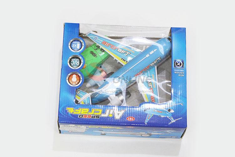 Remote Controlled Passenger Plane With Red and Blue Flashlight