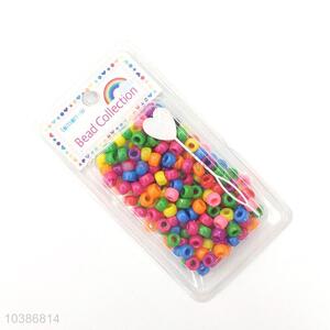 Plastic round colorful beads for hair ring