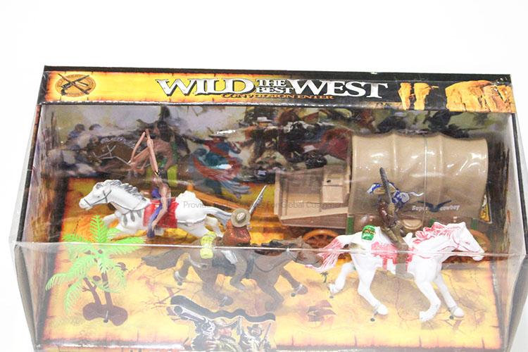 Best Selling Kids Toy Indian Carriage and West Cowboy on Horse