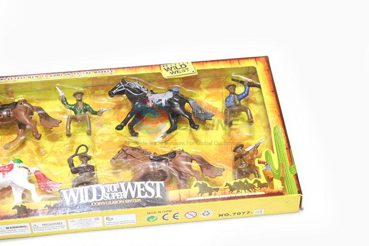 Good Factory Price Kids Toy 4pcs West Cowboy and Horse