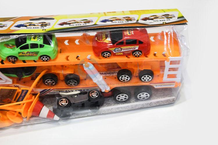 Reasonable Price Inertia Drag Head Car Toy With 2pcs Engineer Car and 2pcs Racing Car