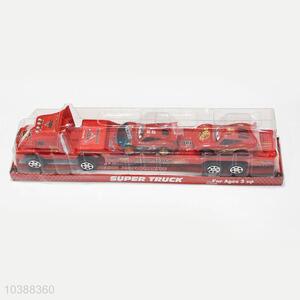 Top Selling Inertia Drag Head Car Toy Carry 2pcs Car