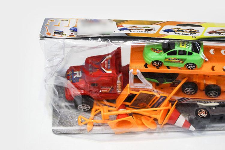 Reasonable Price Inertia Drag Head Car Toy With 2pcs Engineer Car and 2pcs Racing Car