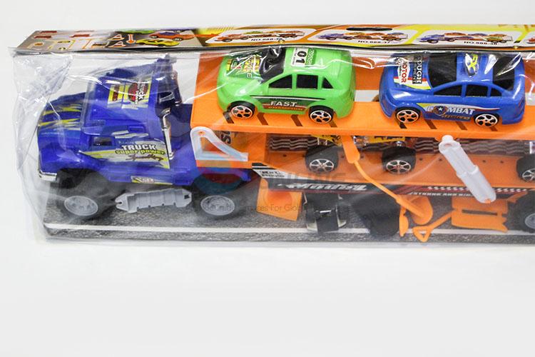 Bottom Price Inertia Drag Head Car Toy Carry 2pcs Sandy Car and 3pcs Racing Car