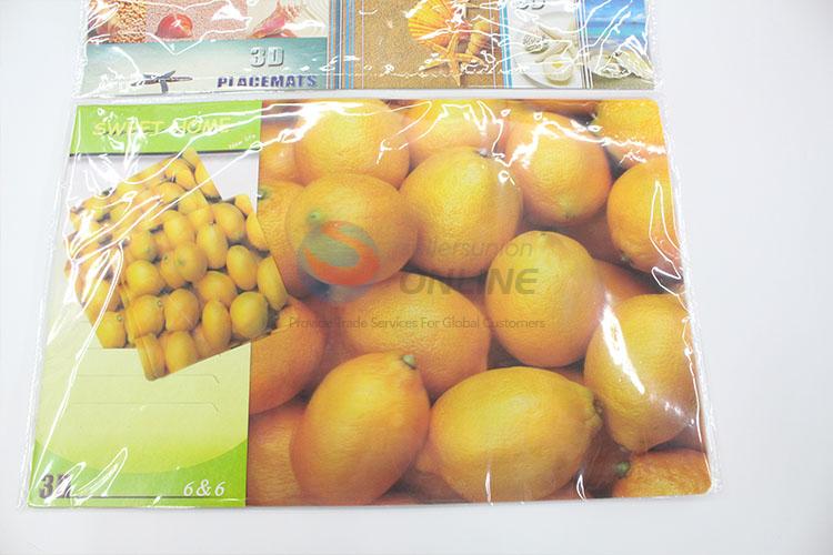 Promotional best fashionable fruit pattern placemat set