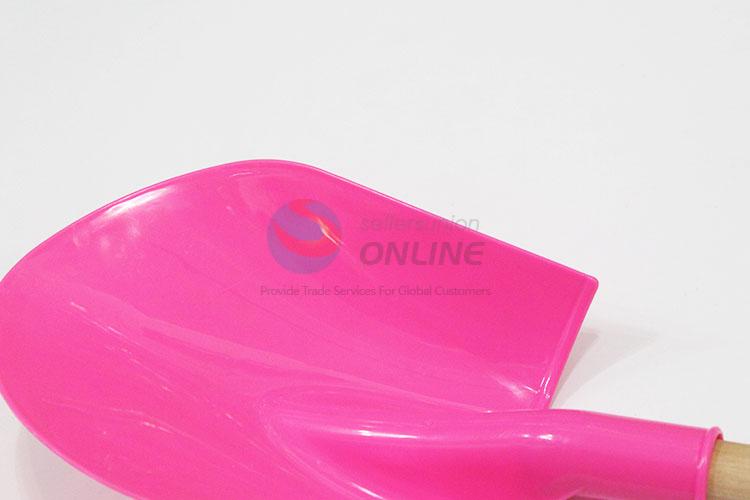 Pink Color Wooden Handle Big Size Beach Shovel