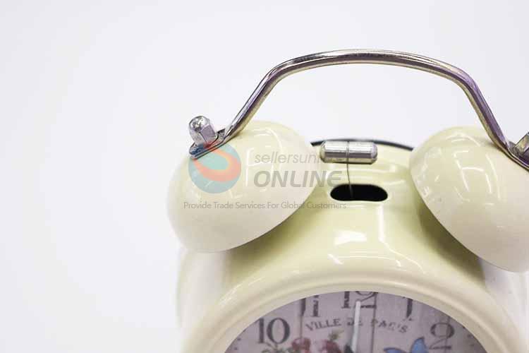 White Vintage Alarm Clock/Table Clock