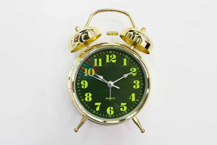 Green Background Iron Alarm Clock/Table Clock