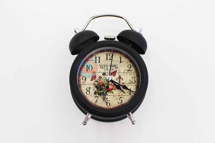 Flower Pattern Alarm Clock/Table Clock