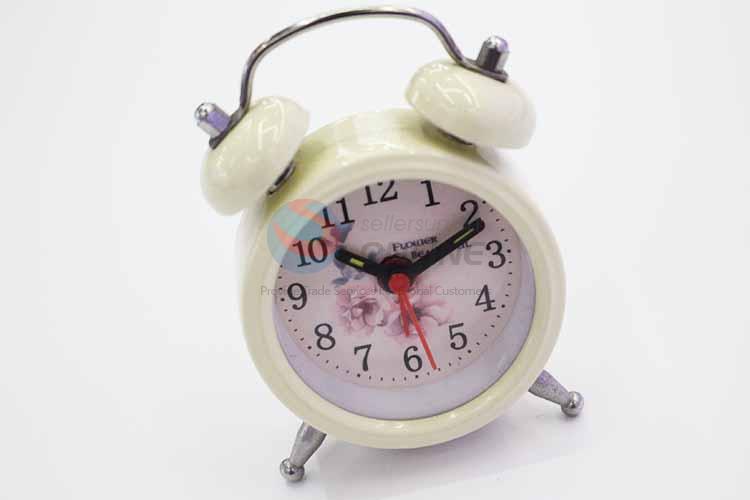 Flower Pattern Alarm Clock/Table Clock