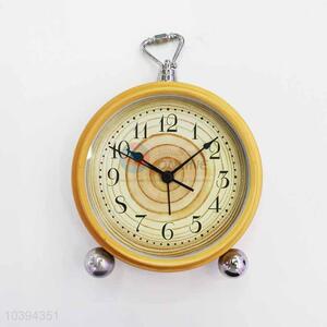 Wood Pattern Iron Alarm Clock/Table Clock