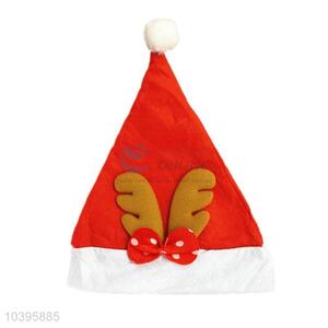 Fashion Design Bowknot Antler Pattern Christmas Hat For Children