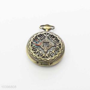 Quartz Movement Skeleton Pocket Watch