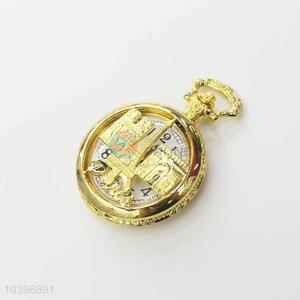 Quartz Movement Skeleton Pocket Watch