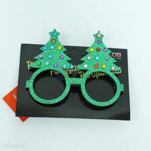 Christmas tree style green party glasses