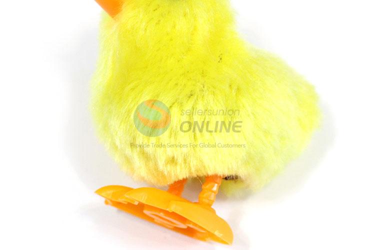 Cute Design Plush Little Duck On Chain Jumping Toy