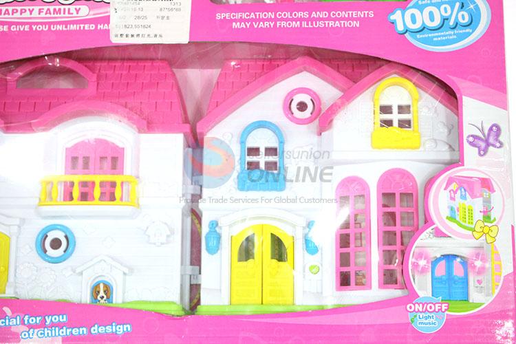 Delicate Design Plastic Villa Model Fancy Toy With Light And Music