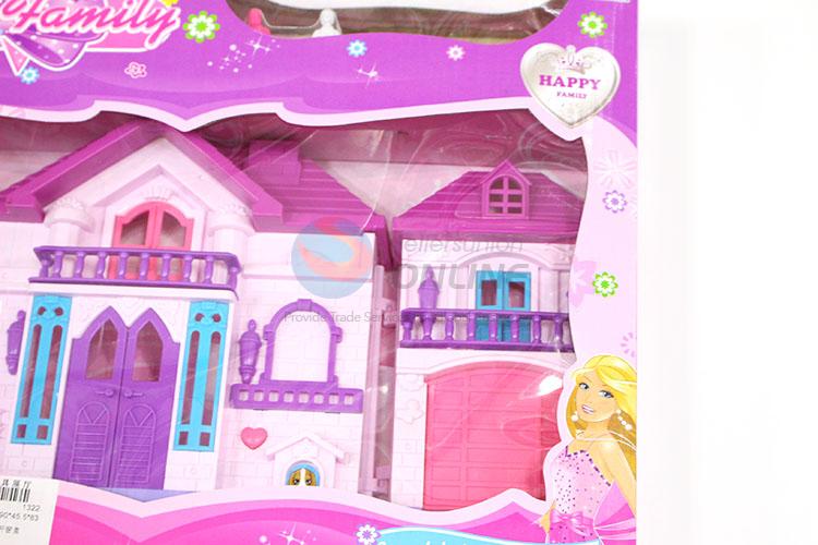 Colorful Happy Family Villa Model Plastic Fancy Toy Set