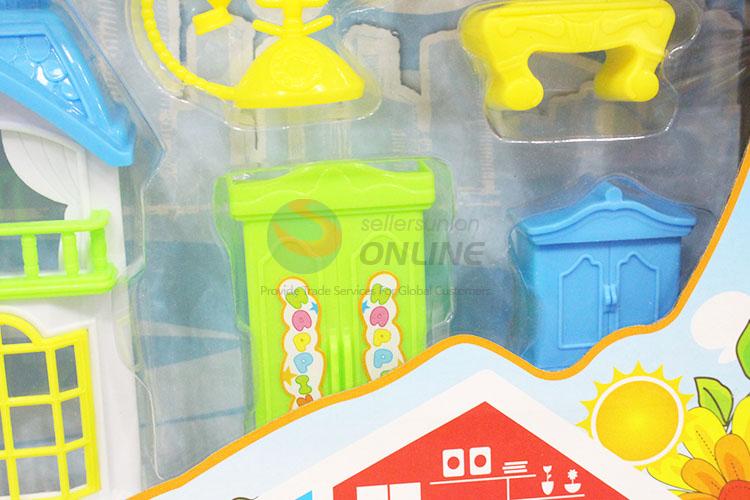 Cheap Price Girl Plastic Villa Toy Furniture Set