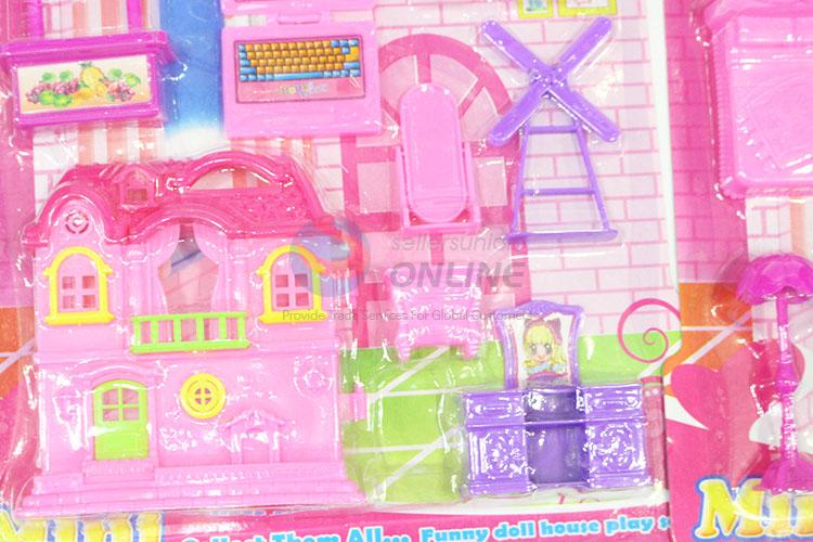 New Arrival Girl Plastic Villa Toy Furniture Set