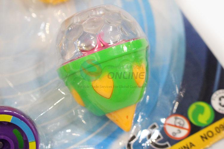 Promotional Wholesale Kids Plastic Flash Space Gyro Spinning Top Peg-Top