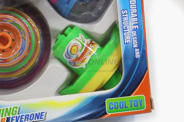 New Advertising Kids Plastic Flash Space Gyro Spinning Top Peg-Top