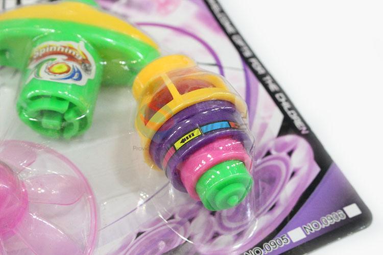 Excellent Quality Kids Plastic Flash Space Gyro Spinning Top Peg-Top