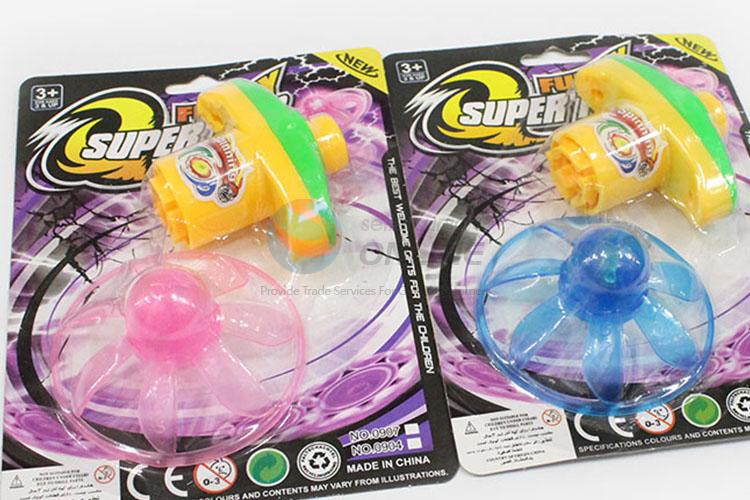 Cheap and High Quality Kids Plastic Flash Space Gyro Spinning Top Peg-Top